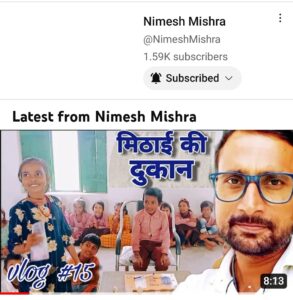 NIMESH MISHRA NEW VIRAL VLOG