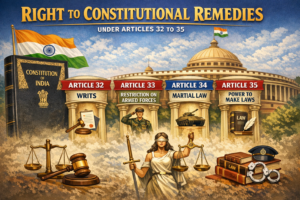 भारतीय संविधान केभाग- 3 मौलिक अधिकार (6-संवैधानिक उपचारों का अधिकार अनुच्छेद -32 से अनुच्छेद -35 )तक