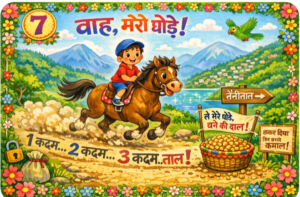 कक्षा 1 हिंदी(सारंगी)  पाठ- वाह,मेरे घोड़े