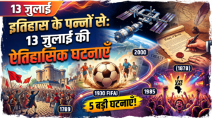 विश्व इतिहास में आज का दिन 13 जुलाई , महत्वपूर्ण ऐतिहासिक घटनाएं