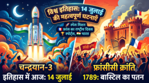 विश्व इतिहास में आज का दिन 14 जुलाई , महत्वपूर्ण ऐतिहासिक घटनाएं